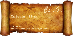 Csiszér Ilma névjegykártya